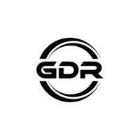 GDR Logo Design, Inspiration for a Unique Identity. Modern Elegance and Creative Design. Watermark Your Success with the Striking this Logo. vector