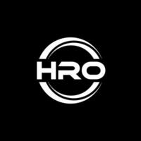 HRO Logo Design, Inspiration for a Unique Identity. Modern Elegance and Creative Design. Watermark Your Success with the Striking this Logo. vector