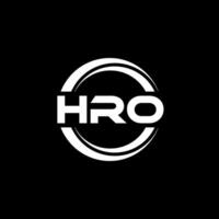 HRO Logo Design, Inspiration for a Unique Identity. Modern Elegance and Creative Design. Watermark Your Success with the Striking this Logo. vector