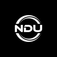NDU Logo Design, Inspiration for a Unique Identity. Modern Elegance and Creative Design. Watermark Your Success with the Striking this Logo. vector