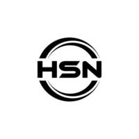 hsn logo diseño, inspiración para un único identidad. moderno elegancia y creativo diseño. filigrana tu éxito con el sorprendentes esta logo. vector