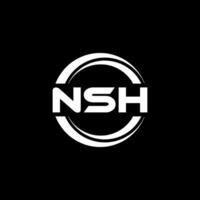 nsh logo diseño, inspiración para un único identidad. moderno elegancia y creativo diseño. filigrana tu éxito con el sorprendentes esta logo. vector