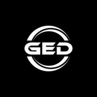 ged logo diseño, inspiración para un único identidad. moderno elegancia y creativo diseño. filigrana tu éxito con el sorprendentes esta logo. vector