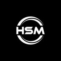 hsm logo diseño, inspiración para un único identidad. moderno elegancia y creativo diseño. filigrana tu éxito con el sorprendentes esta logo. vector