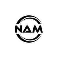 NAM Logo Design, Inspiration for a Unique Identity. Modern Elegance and Creative Design. Watermark Your Success with the Striking this Logo. vector