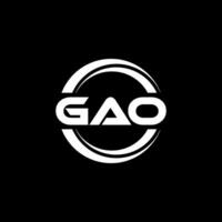 GAO Logo Design, Inspiration for a Unique Identity. Modern Elegance and Creative Design. Watermark Your Success with the Striking this Logo. vector