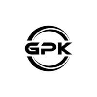 gpk logo diseño, inspiración para un único identidad. moderno elegancia y creativo diseño. filigrana tu éxito con el sorprendentes esta logo. vector