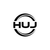 HUJ Logo Design, Inspiration for a Unique Identity. Modern Elegance and Creative Design. Watermark Your Success with the Striking this Logo. vector