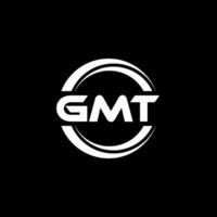 diseño de logotipo de letra gmt en ilustración. logotipo vectorial, diseños de caligrafía para logotipo, afiche, invitación, etc. vector