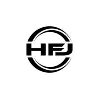 hfj logo diseño, inspiración para un único identidad. moderno elegancia y creativo diseño. filigrana tu éxito con el sorprendentes esta logo. vector