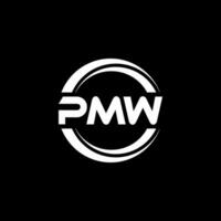 pmw logo diseño, inspiración para un único identidad. moderno elegancia y creativo diseño. filigrana tu éxito con el sorprendentes esta logo. vector