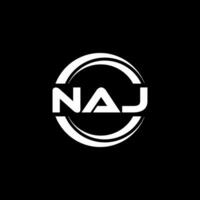 NAJ Logo Design, Inspiration for a Unique Identity. Modern Elegance and Creative Design. Watermark Your Success with the Striking this Logo. vector