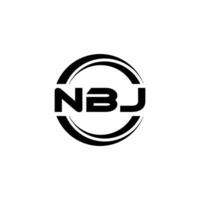 nbj logo diseño, inspiración para un único identidad. moderno elegancia y creativo diseño. filigrana tu éxito con el sorprendentes esta logo. vector