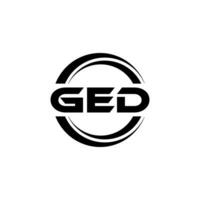 GED Logo Design, Inspiration for a Unique Identity. Modern Elegance and Creative Design. Watermark Your Success with the Striking this Logo. vector