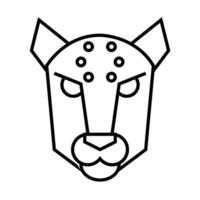 leopardo icono, firmar, símbolo en línea estilo vector