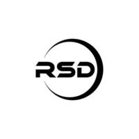 diseño del logotipo de la letra rsd en la ilustración. logotipo vectorial, diseños de caligrafía para logotipo, afiche, invitación, etc. vector