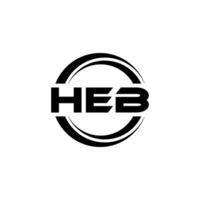 heb logo diseño, inspiración para un único identidad. moderno elegancia y creativo diseño. filigrana tu éxito con el sorprendentes esta logo. vector