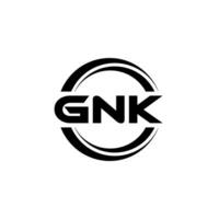 gnk logo diseño, inspiración para un único identidad. moderno elegancia y creativo diseño. filigrana tu éxito con el sorprendentes esta logo. vector
