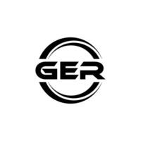 GER Logo Design, Inspiration for a Unique Identity. Modern Elegance and Creative Design. Watermark Your Success with the Striking this Logo. vector