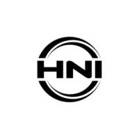 HNI Logo Design, Inspiration for a Unique Identity. Modern Elegance and Creative Design. Watermark Your Success with the Striking this Logo. vector