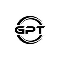 gpt logo diseño, inspiración para un único identidad. moderno elegancia y creativo diseño. filigrana tu éxito con el sorprendentes esta logo. vector