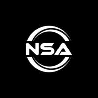 nsa logo diseño, inspiración para un único identidad. moderno elegancia y creativo diseño. filigrana tu éxito con el sorprendentes esta logo. vector