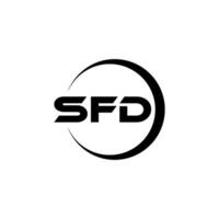 SFD Logo Design, Inspiration for a Unique Identity. Modern Elegance and Creative Design. Watermark Your Success with the Striking this Logo. vector