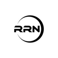 diseño del logotipo de la letra rrn en la ilustración. logotipo vectorial, diseños de caligrafía para logotipo, afiche, invitación, etc. vector