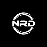 nrd logo diseño, inspiración para un único identidad. moderno elegancia y creativo diseño. filigrana tu éxito con el sorprendentes esta logo. vector