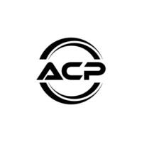 acp logo diseño, inspiración para un único identidad. moderno elegancia y creativo diseño. filigrana tu éxito con el sorprendentes esta logo. vector