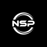 NSP Logo Design, Inspiration for a Unique Identity. Modern Elegance and Creative Design. Watermark Your Success with the Striking this Logo. vector