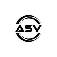 ASV Logo Design, Inspiration for a Unique Identity. Modern Elegance and Creative Design. Watermark Your Success with the Striking this Logo. vector