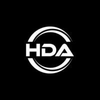 HDA Logo Design, Inspiration for a Unique Identity. Modern Elegance and Creative Design. Watermark Your Success with the Striking this Logo. vector