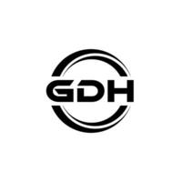 gdh logo diseño, inspiración para un único identidad. moderno elegancia y creativo diseño. filigrana tu éxito con el sorprendentes esta logo. vector