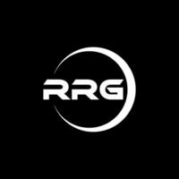 RRG letter logo design in illustration. Vector logo, calligraphy designs for logo, Poster, Invitation, etc.