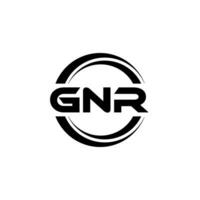 GNR Logo Design, Inspiration for a Unique Identity. Modern Elegance and Creative Design. Watermark Your Success with the Striking this Logo. vector