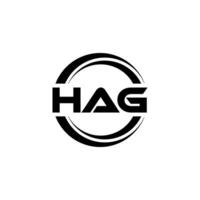 HAG Logo Design, Inspiration for a Unique Identity. Modern Elegance and Creative Design. Watermark Your Success with the Striking this Logo. vector