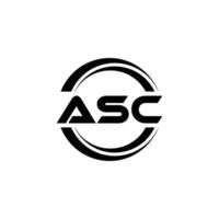 ASC Logo Design, Inspiration for a Unique Identity. Modern Elegance and Creative Design. Watermark Your Success with the Striking this Logo. vector