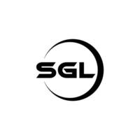 diseño de logotipo de letra sgl en ilustrador. logotipo vectorial, diseños de caligrafía para logotipo, afiche, invitación, etc. vector