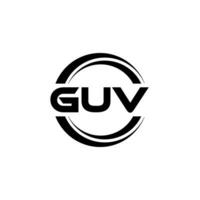 GUV Logo Design, Inspiration for a Unique Identity. Modern Elegance and Creative Design. Watermark Your Success with the Striking this Logo. vector