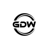 GDW Logo Design, Inspiration for a Unique Identity. Modern Elegance and Creative Design. Watermark Your Success with the Striking this Logo. vector