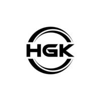 hgk logo diseño, inspiración para un único identidad. moderno elegancia y creativo diseño. filigrana tu éxito con el sorprendentes esta logo. vector