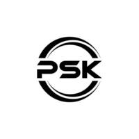 psk logo diseño, inspiración para un único identidad. moderno elegancia y creativo diseño. filigrana tu éxito con el sorprendentes esta logo. vector