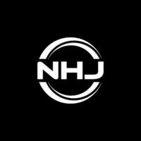 nhj logo diseño, inspiración para un único identidad. moderno elegancia y creativo diseño. filigrana tu éxito con el sorprendentes esta logo. vector