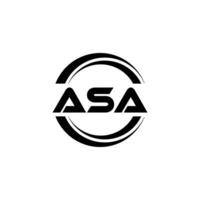 ASA Logo Design, Inspiration for a Unique Identity. Modern Elegance and Creative Design. Watermark Your Success with the Striking this Logo. vector