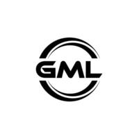 GML letter logo design in illustration. Vector logo, calligraphy designs for logo, Poster, Invitation, etc.