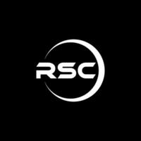 diseño del logotipo de la letra rsc en la ilustración. logotipo vectorial, diseños de caligrafía para logotipo, afiche, invitación, etc. vector