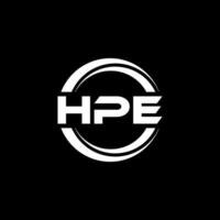 hpe logo diseño, inspiración para un único identidad. moderno elegancia y creativo diseño. filigrana tu éxito con el sorprendentes esta logo. vector