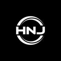 hnj logo diseño, inspiración para un único identidad. moderno elegancia y creativo diseño. filigrana tu éxito con el sorprendentes esta logo. vector