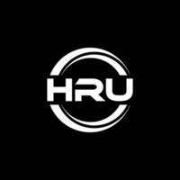 HRU Logo Design, Inspiration for a Unique Identity. Modern Elegance and Creative Design. Watermark Your Success with the Striking this Logo. vector